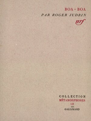 cover image of Boa-boa. Récit allégorique